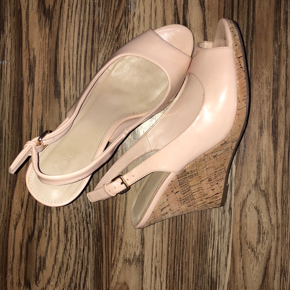 Forever 21 heels wedges 10 size light pink